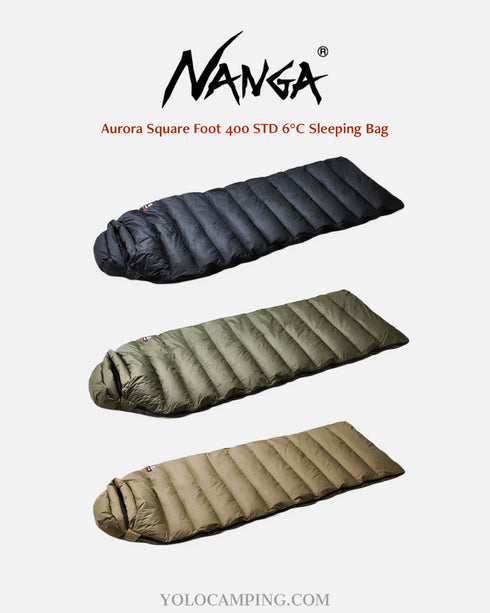 NANGA Aurora Square Foot 400STD Sleeping Bag 信封型拉鍊全開羽絨睡袋 6°C